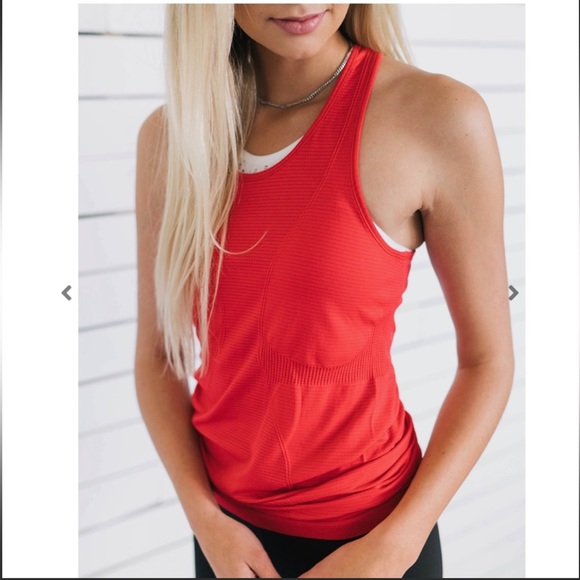 ZYIA Tops Zyia Copper Charged Tank Red Poshmark